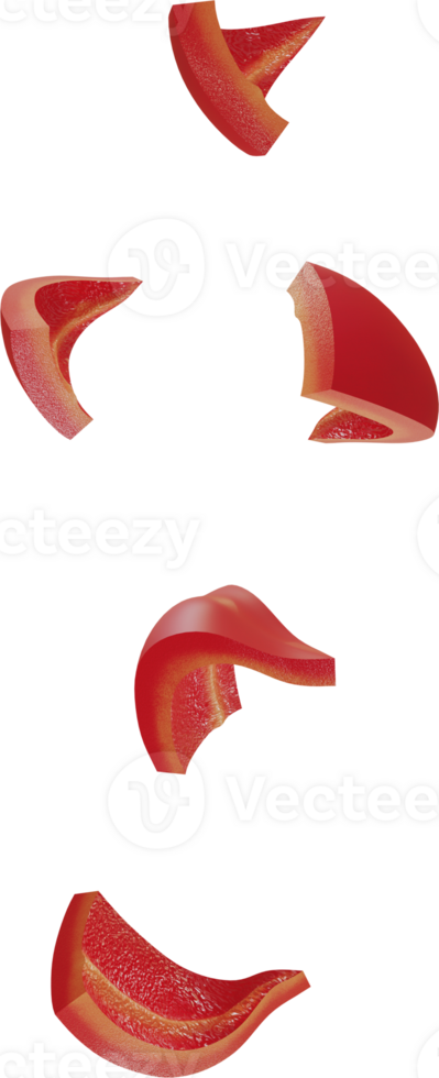 falling red paprika png