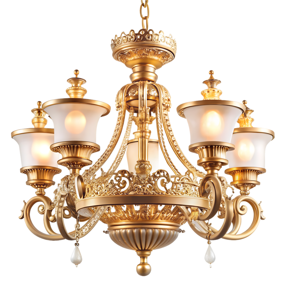 A Royal Style Golden Light Fixture png