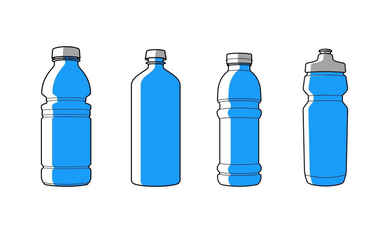 Simple illustration of a mineral water bottle. Suitable for packaging design for drinking water, energy drinks and carbonated beverages vector