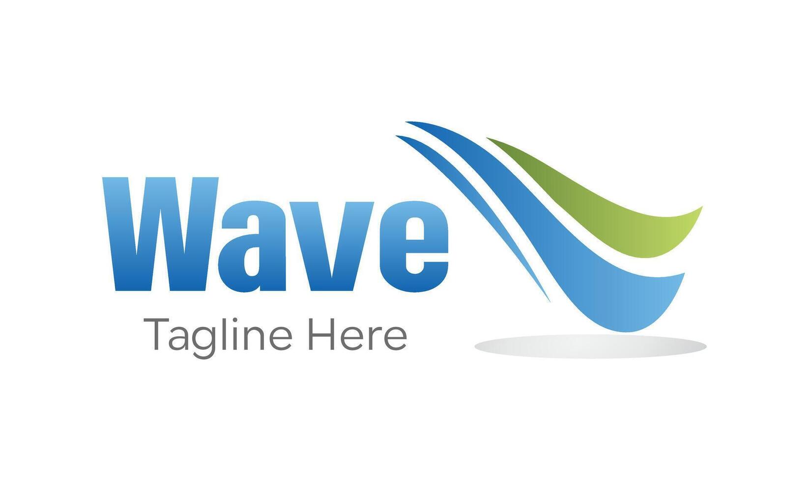 Wave Business Logo design green and blue color symbol vector