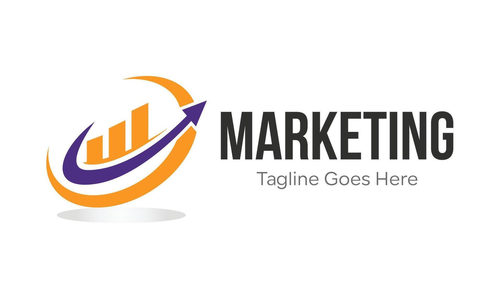 Marketing Growth Business logo design with arrow combination Corporate Company symbol vector