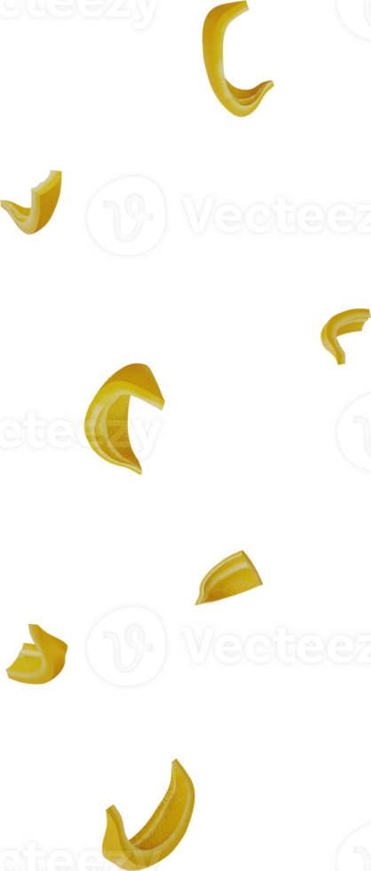 falling yellow parika sliced png