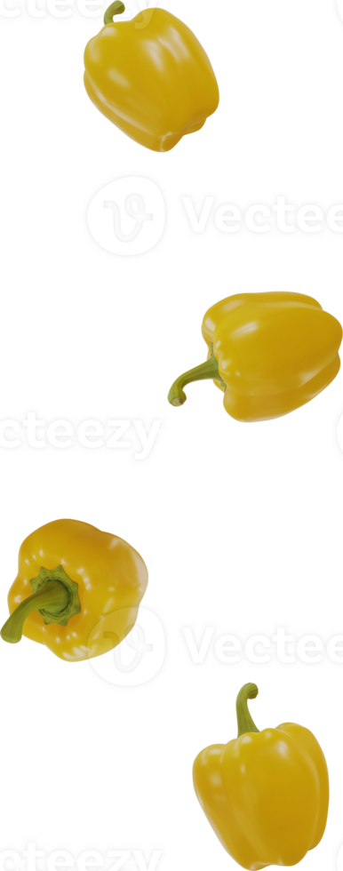 falling yellow paprika png