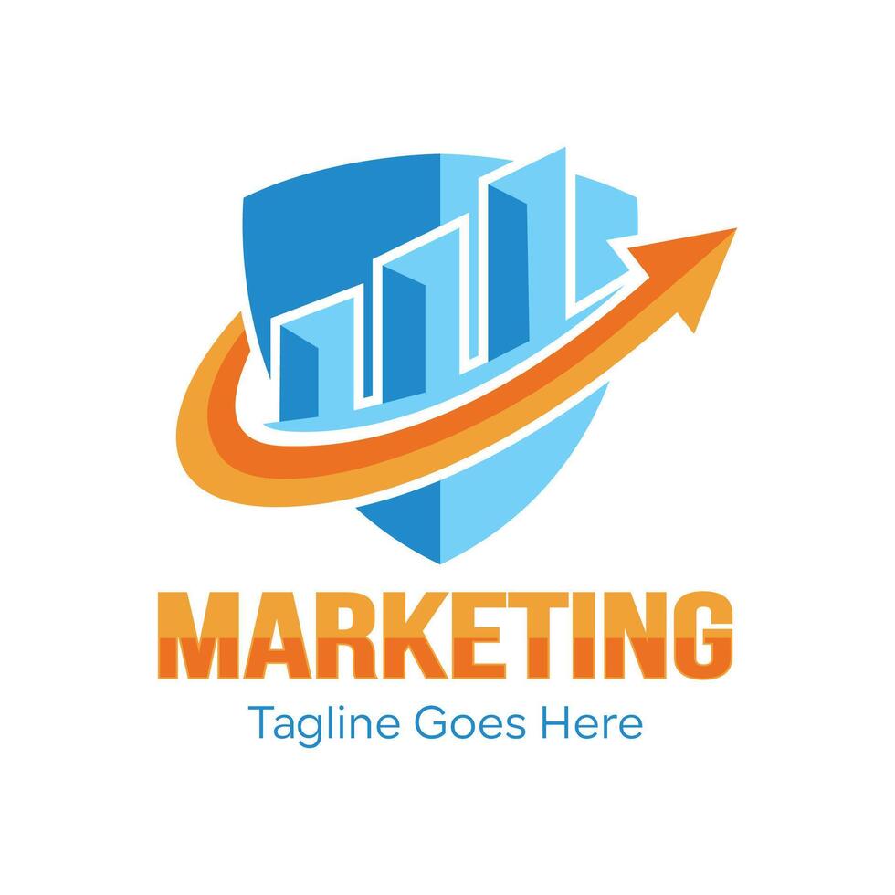 Marketing Finance Abstract logo design with Growth Arrow Corporate Company symbol vector