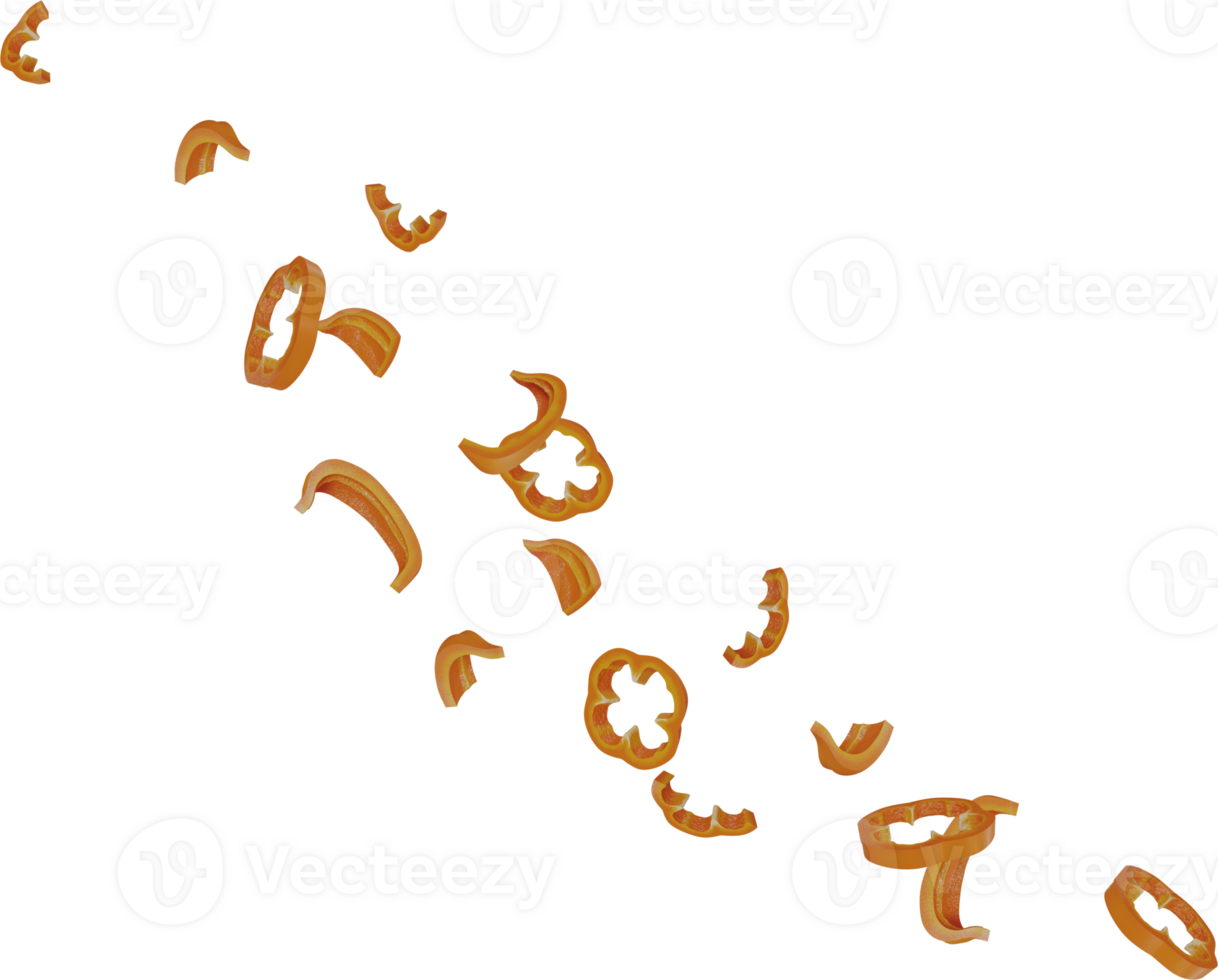 orange color paprika sliced png