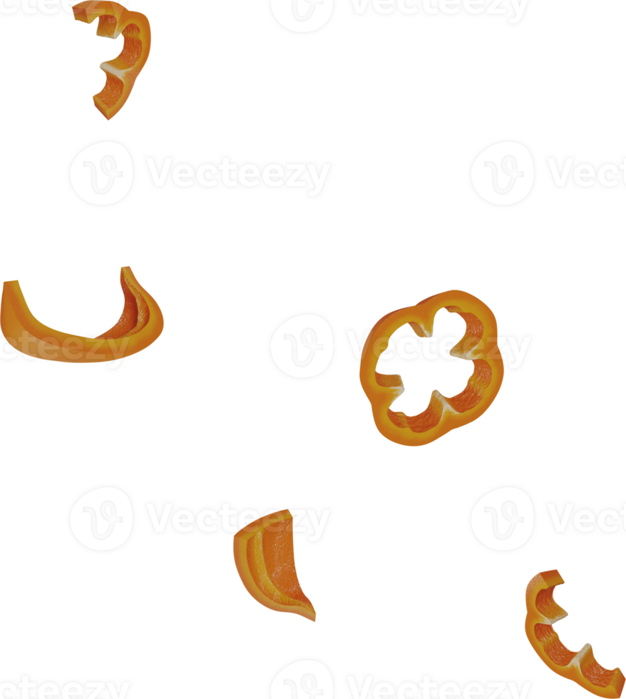 orange color paprika sliced png