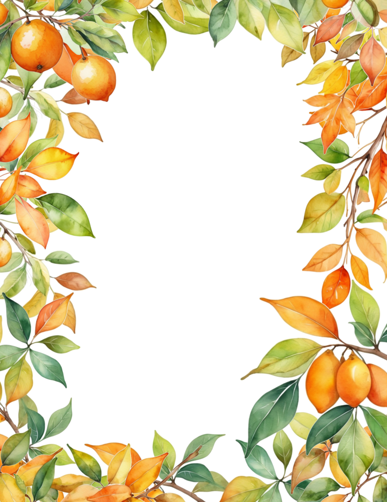 Autumn leaves border background png