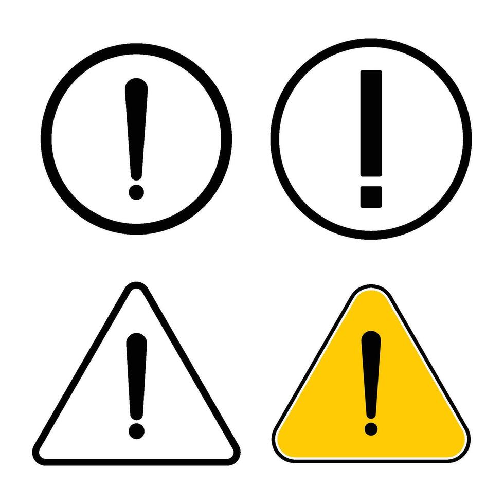 exclamation mark icon vector