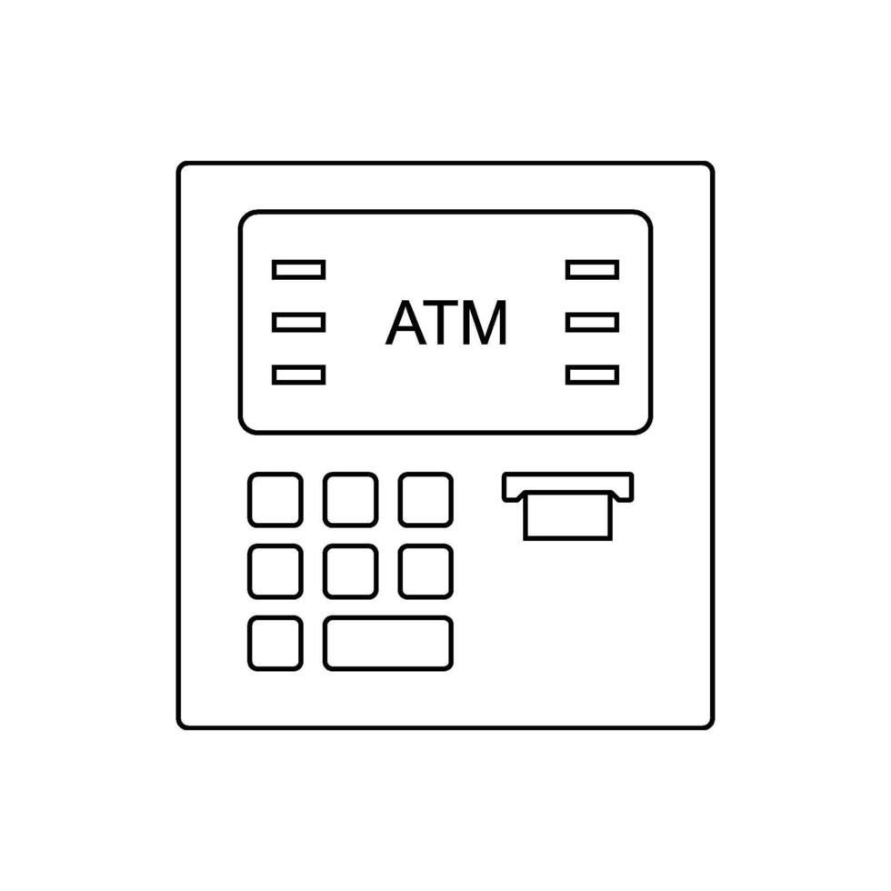 ATM machine icon vector