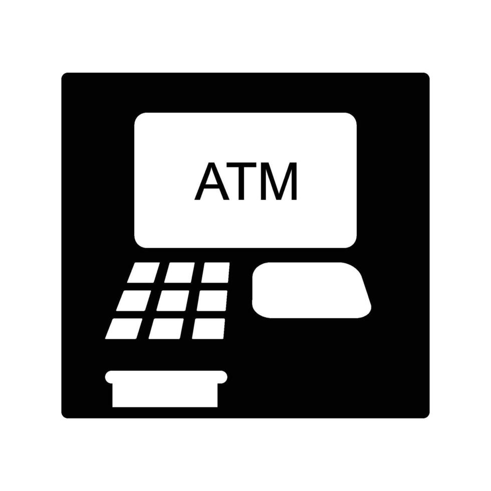 ATM machine icon vector