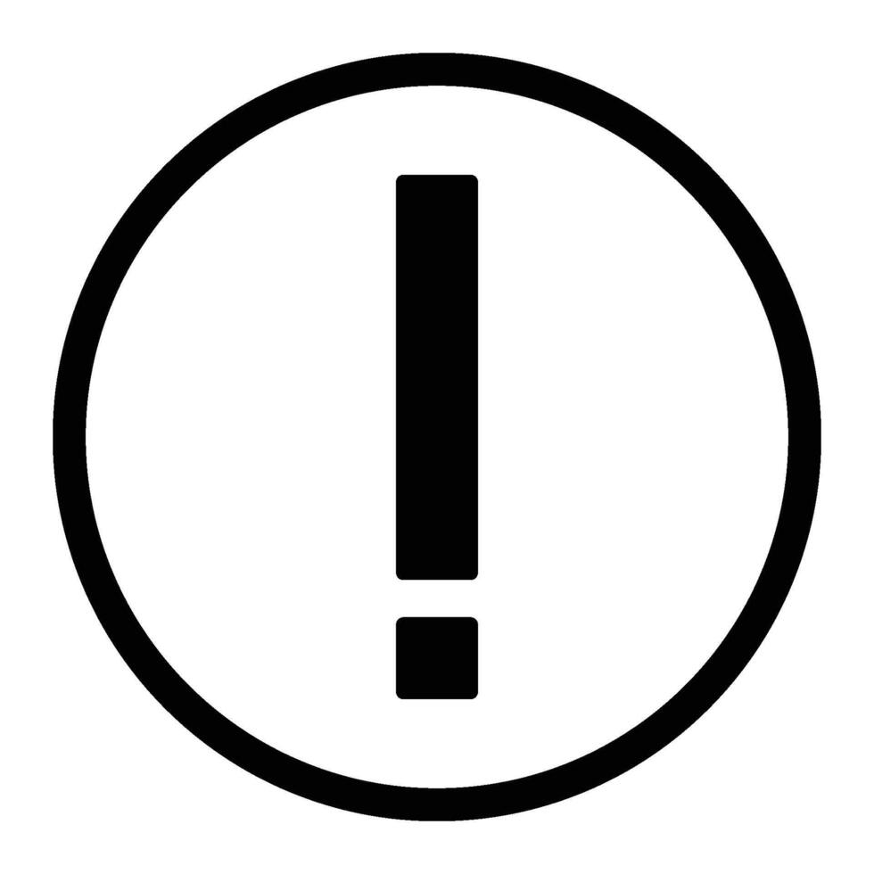 exclamation mark icon vector