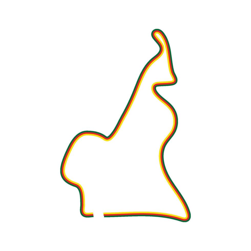 Cameroon map icon vector