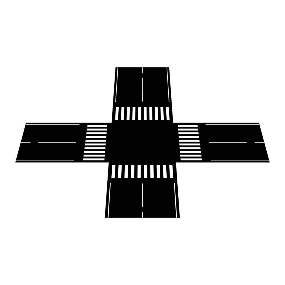 road crossing icon vector