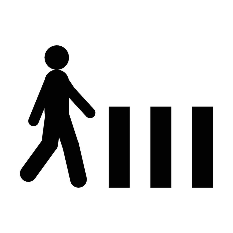 road crossing icon vector
