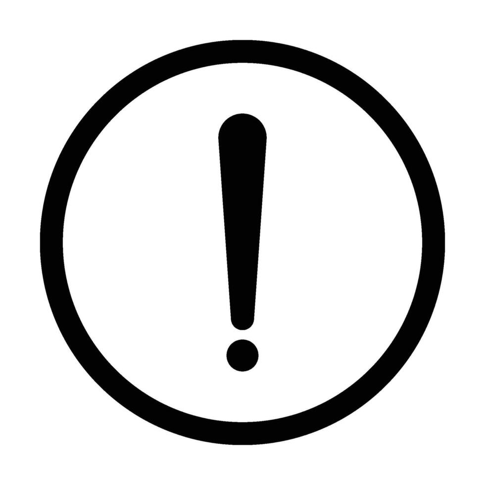 exclamation mark icon vector