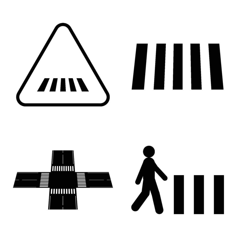 road crossing icon vector
