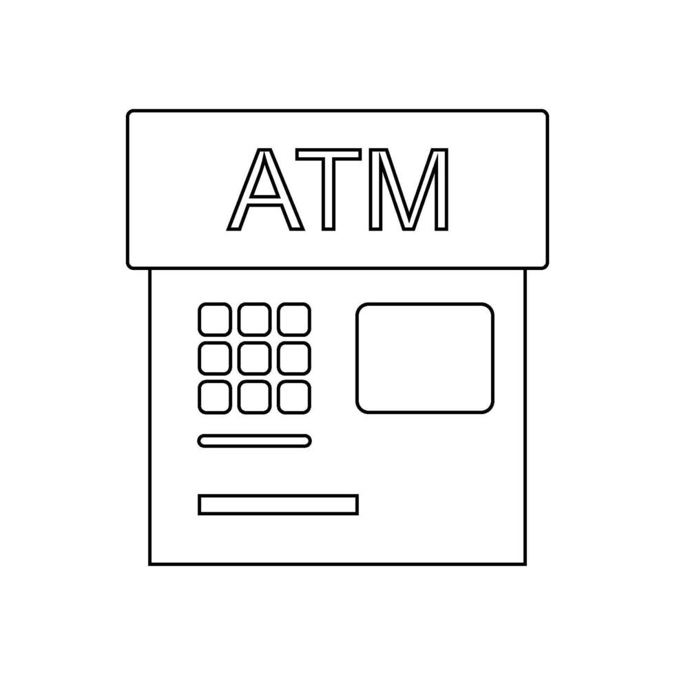 ATM machine icon vector