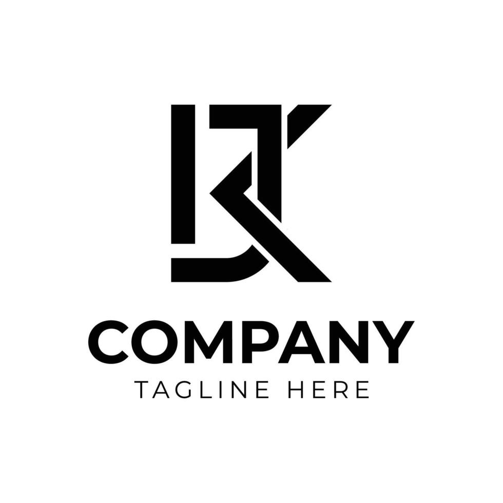letter JK or KJ monogram logo design template design for brand. vector