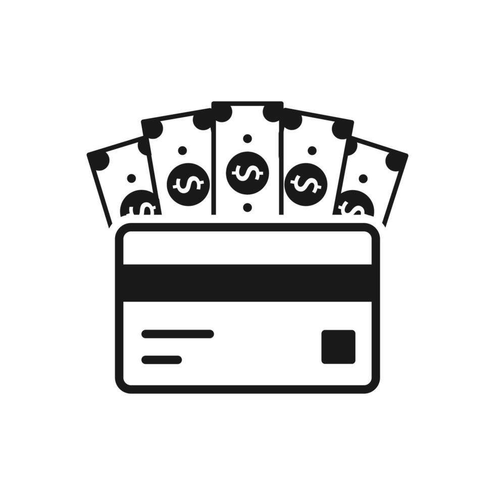 icon for withdrawing money by card illustration vector