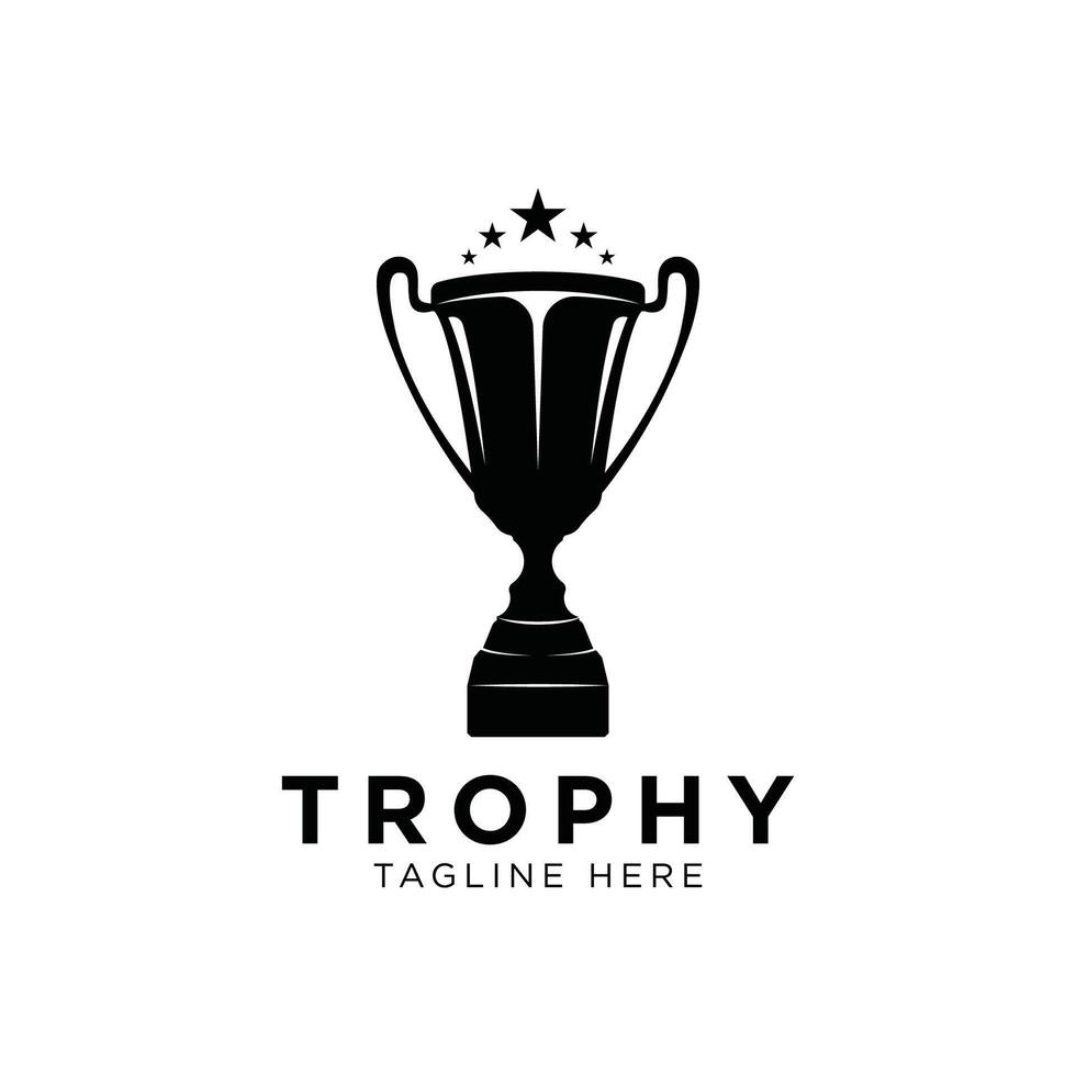 Trophy logo icon.champions trophy logo icon for winner award logo template vector