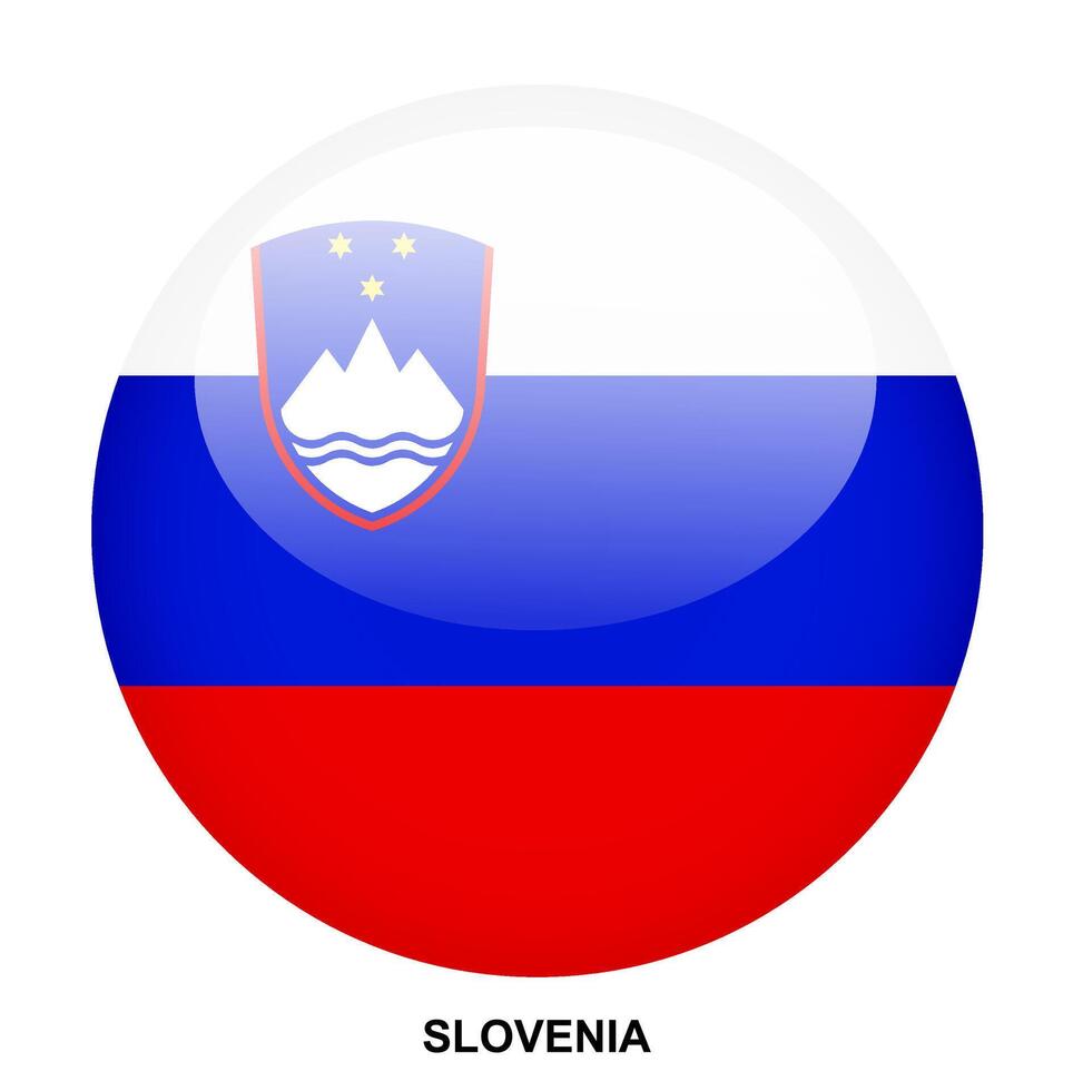 SLOVENIA flag button on white background vector