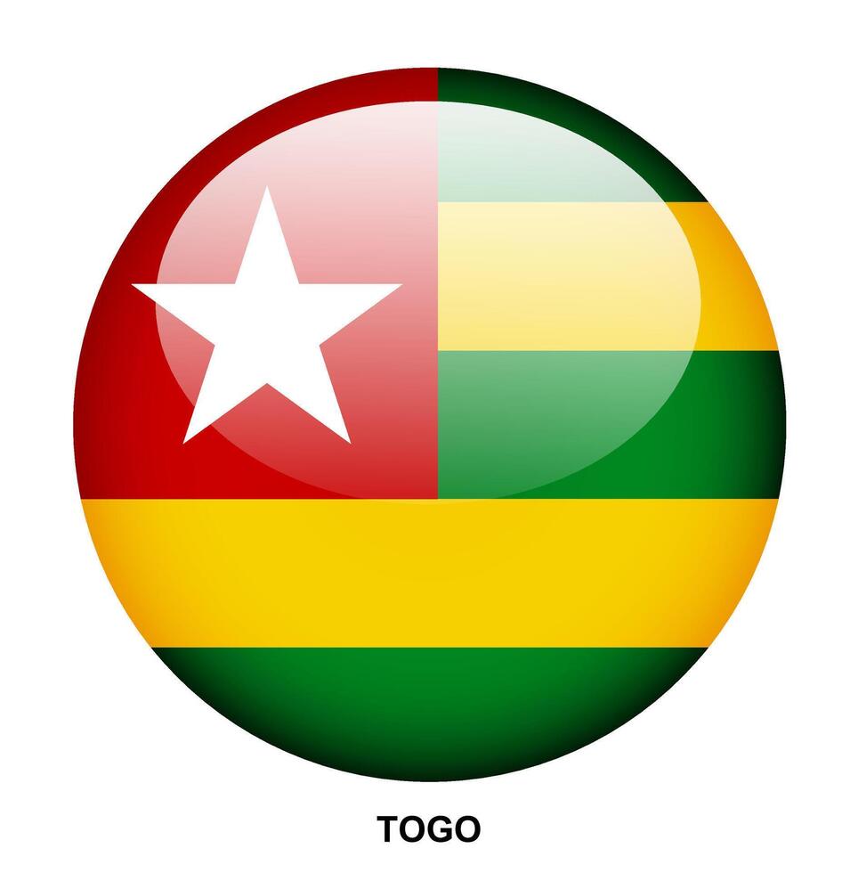 TOGO flag button on white background vector