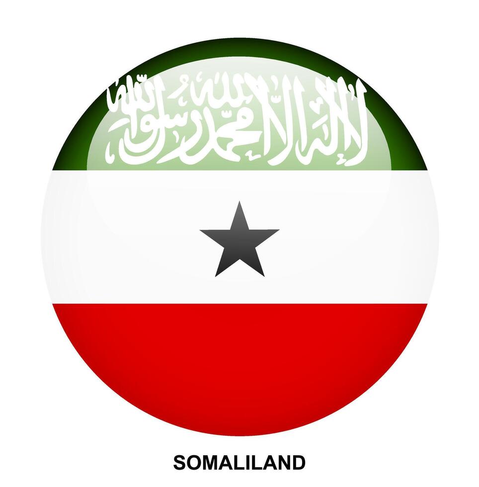 SOMALILAND flag button on white background vector
