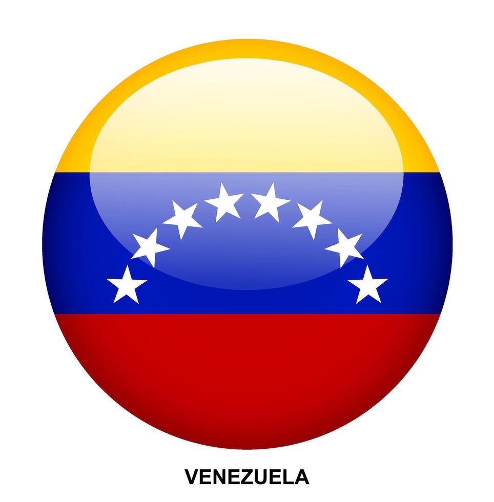 VENEZUELA flag button on white background vector