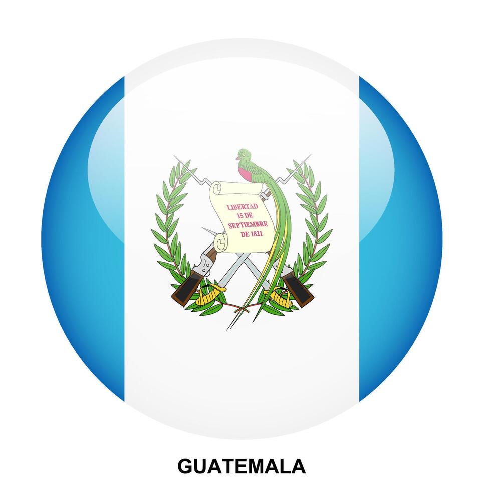 GUATEMALA flag button on white background vector