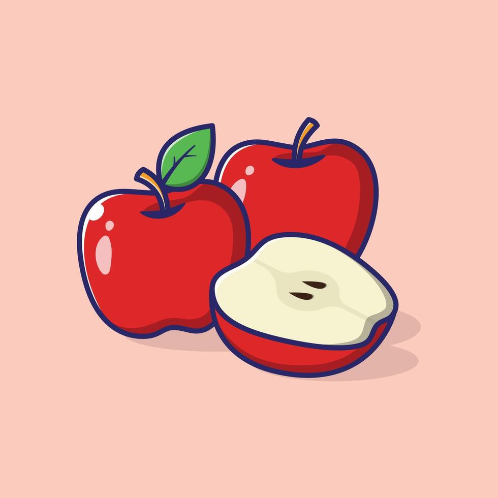 Fresh Fruit Graphic Illustration Banana Apple vector