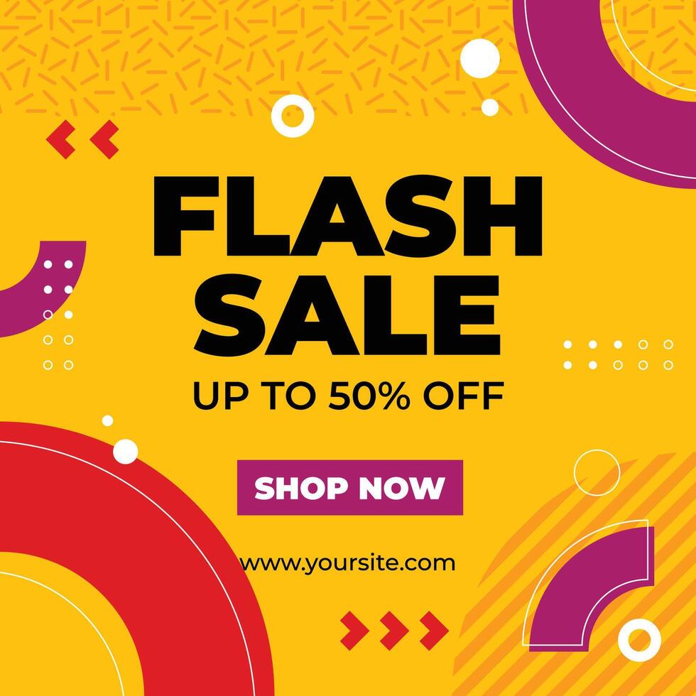 Flash Sale Banner Template vector