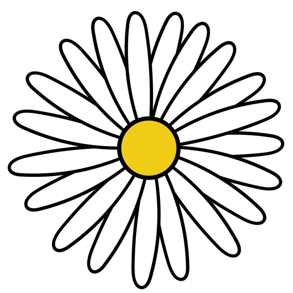Hand drawn simple flower vector