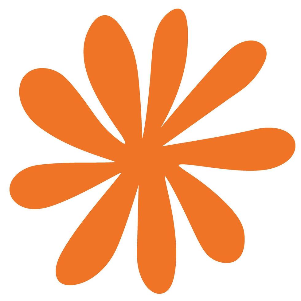 Hand drawn simple flower vector