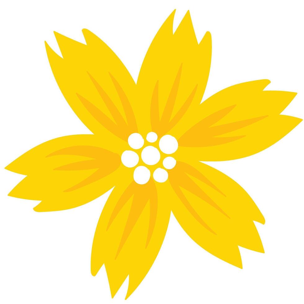 Hand drawn simple flower vector