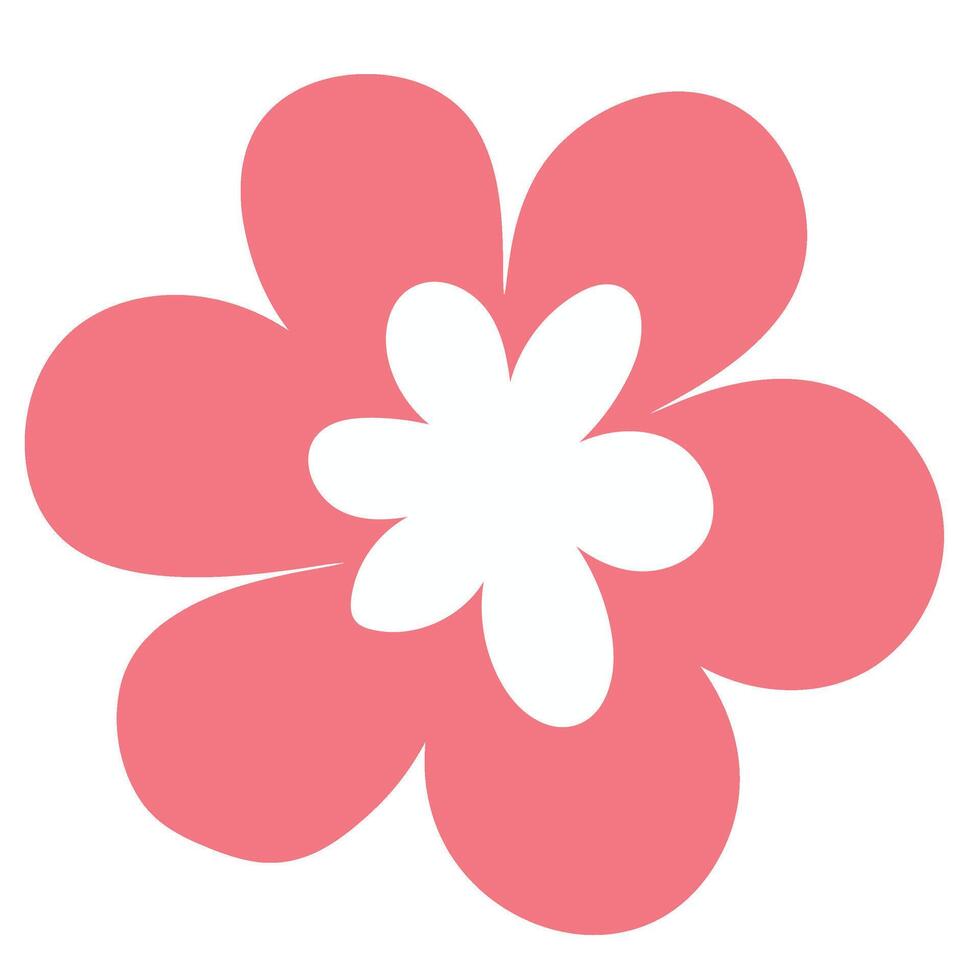 Hand drawn simple flower vector