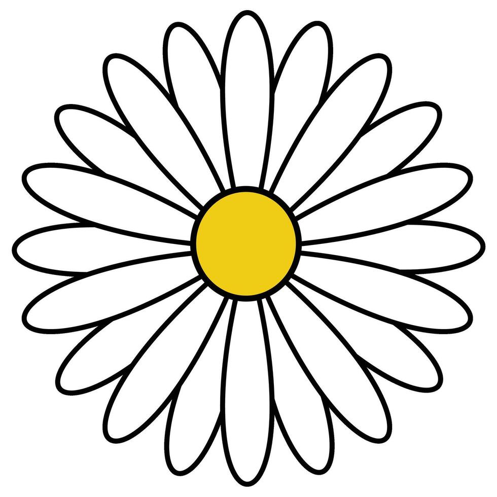 Hand drawn simple flower vector