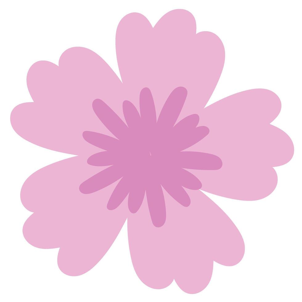 Hand drawn simple flower vector
