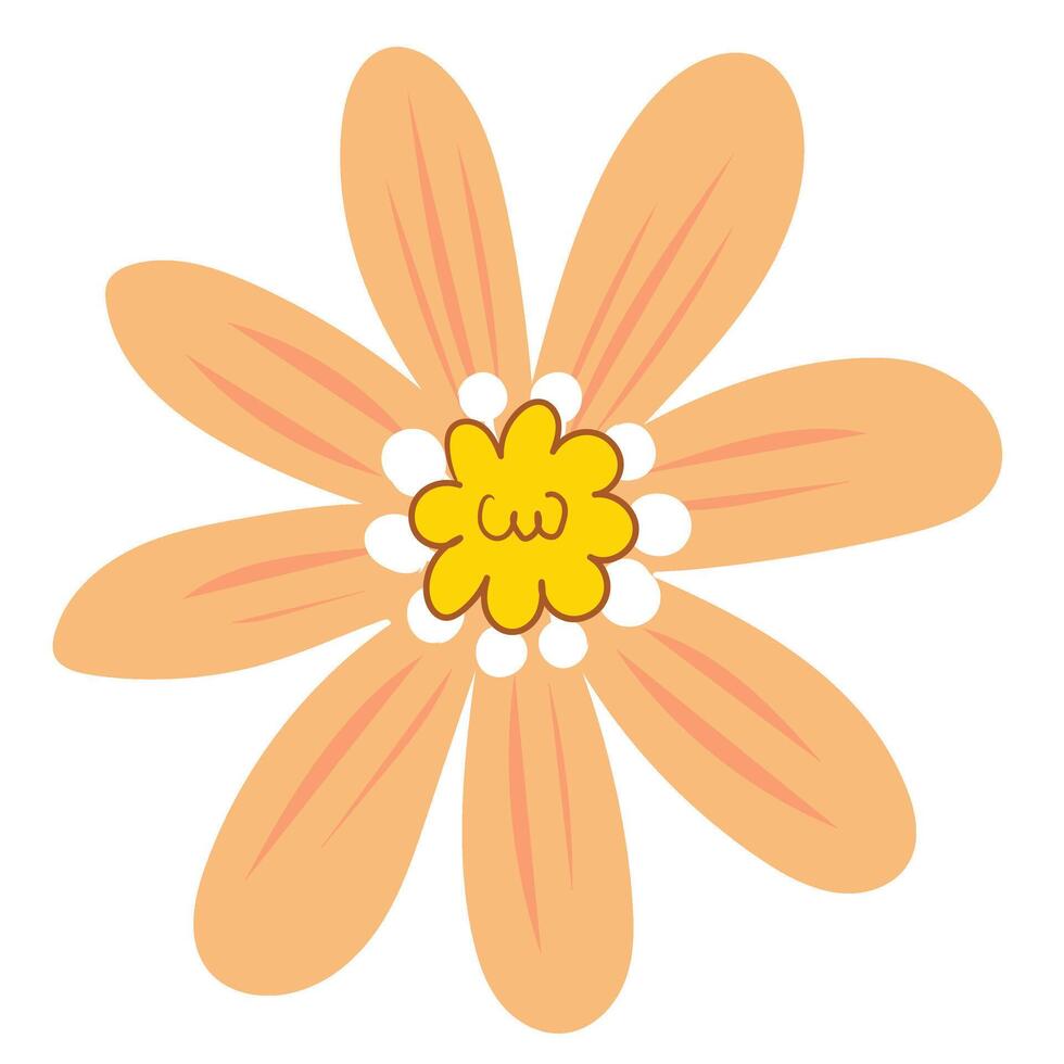 Hand drawn simple flower vector
