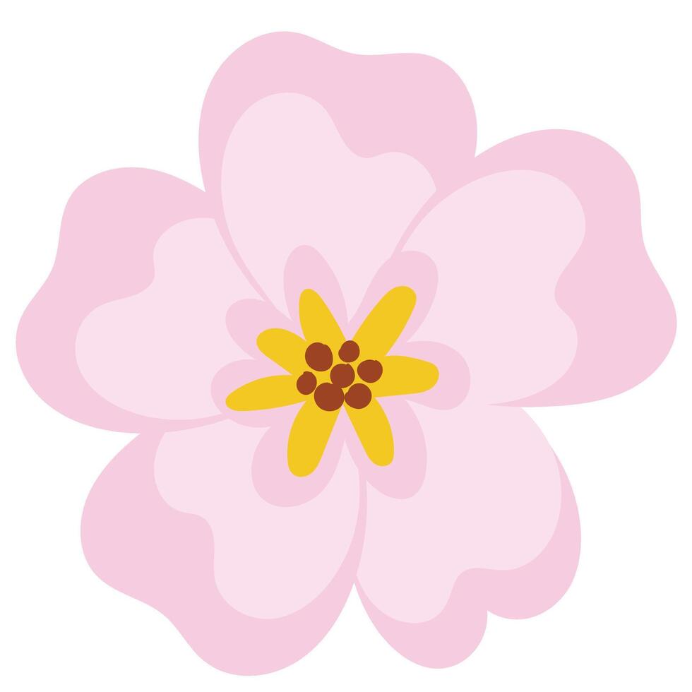 Hand drawn simple flower vector