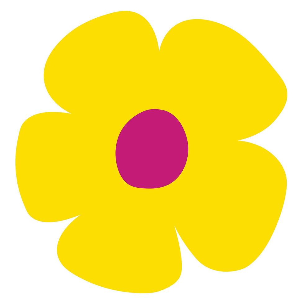Hand drawn simple flower vector
