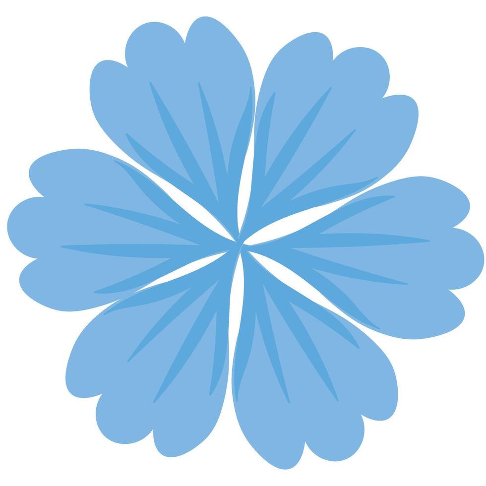 Hand drawn simple flower vector