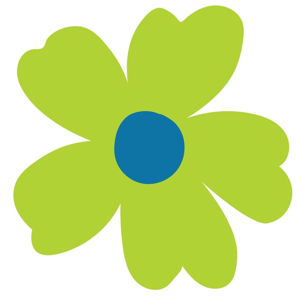 Hand drawn simple flower vector