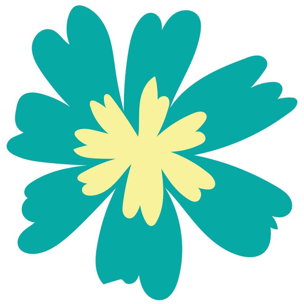 Hand drawn simple flower vector