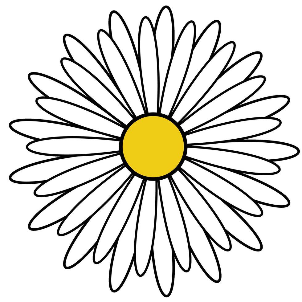 Hand drawn simple flower vector