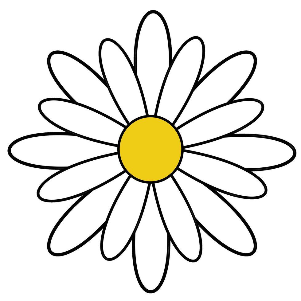 Hand drawn simple flower vector