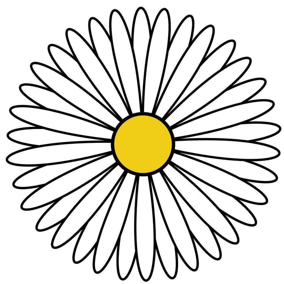 Hand drawn simple flower vector