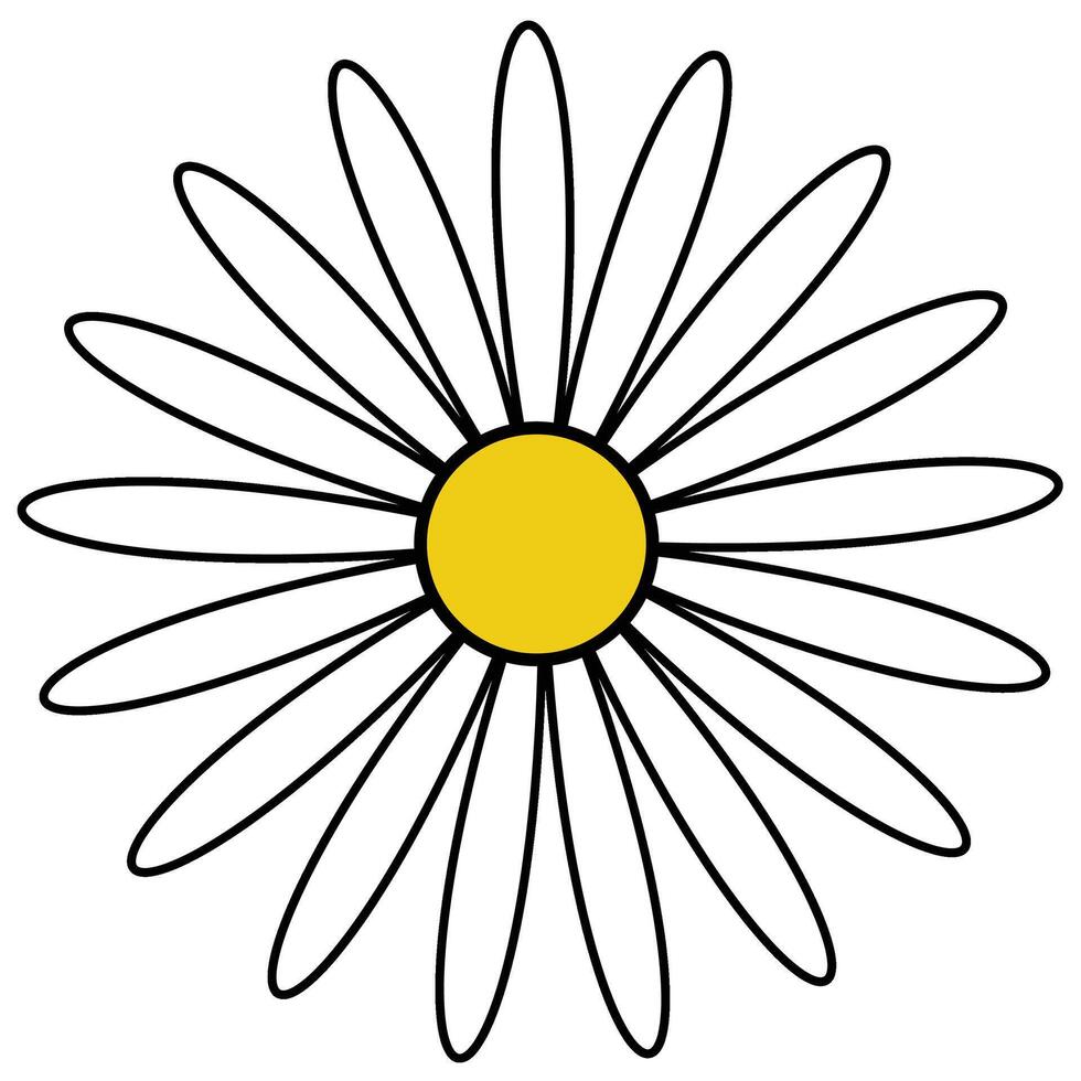Hand drawn simple flower vector