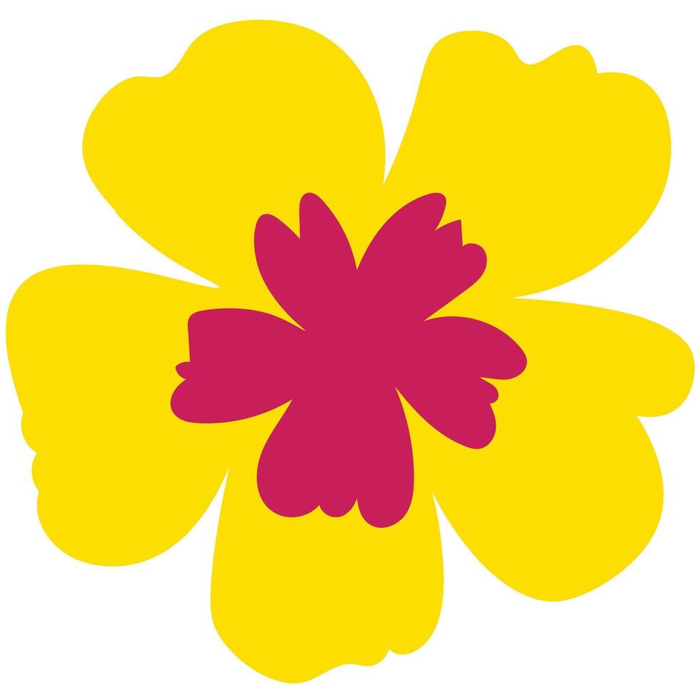 Hand drawn simple flower vector