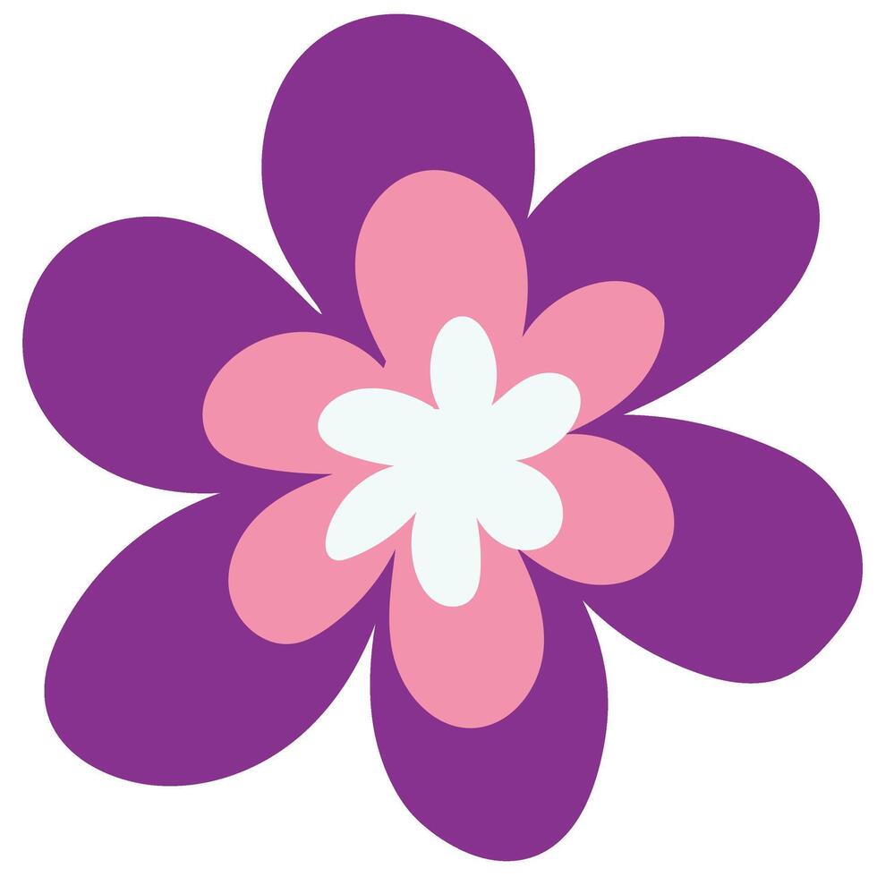 Hand drawn simple flower vector
