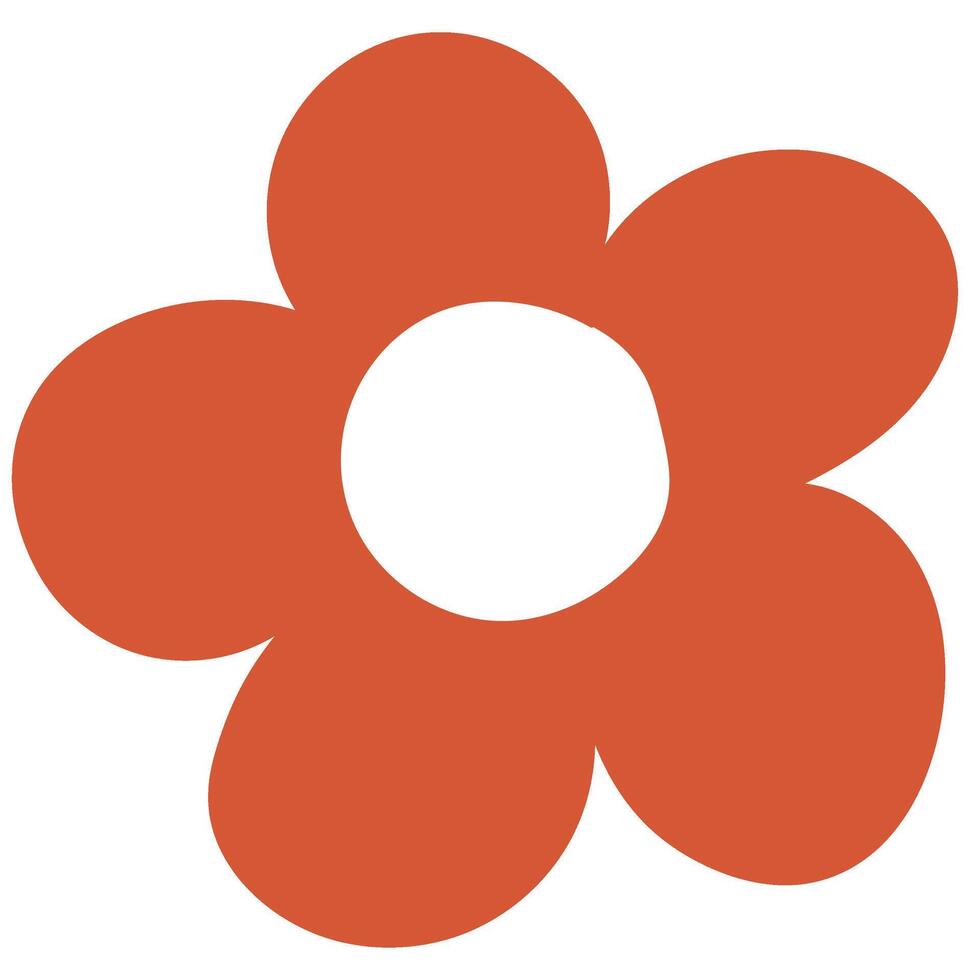 Hand drawn simple flower vector